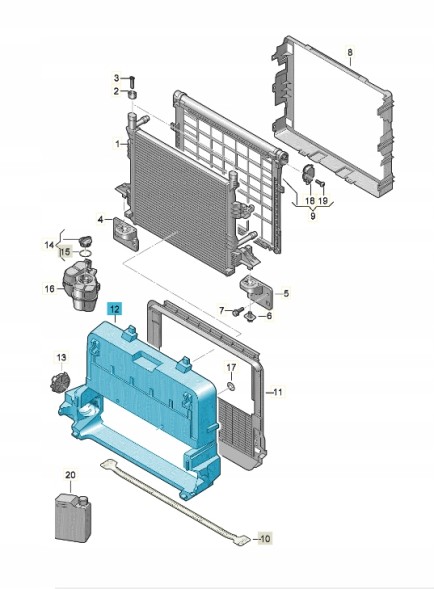 Volkswagen OE 11A121293F Повітряний канал ASO VW AUDI