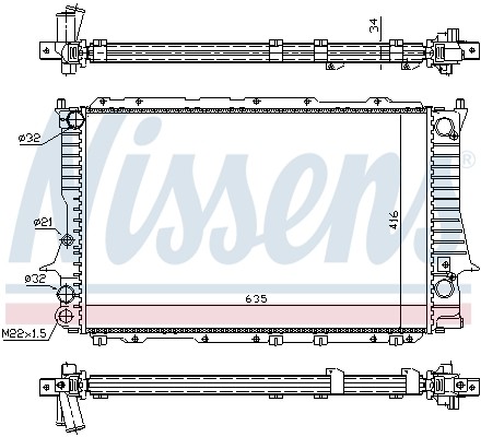 60457 NISSENS Радіатор системи охолодження