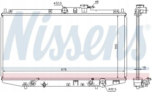 Nissens 68117 Радіатор охолодження 68117 nissens honda accord