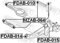 FDAB 015 FEBEST Сайлентблок