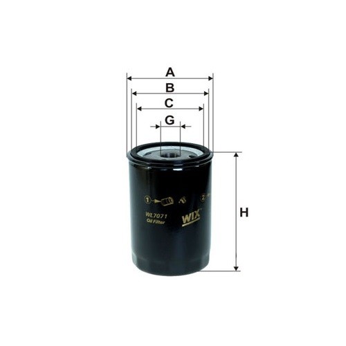 WL7071 12 WIX FILTERS Фільтр оливи