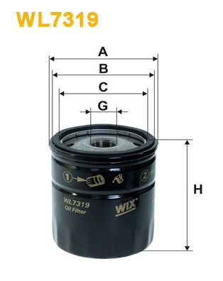 WL7319 WIX FILTERS Фільтр оливи