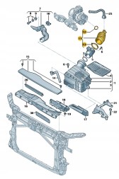 Skoda OE 3Q0129654R Повітряна трубка турбіни 3q0129654r vag нова оригінальна