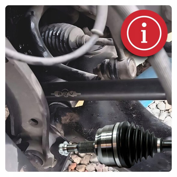 BRV B1359 Піввісь ліва vw transporter t5 v 3.2 v6 4motion manual нова