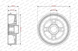 FDR329842 FERODO БАРАБАН ГАЛЬМIВНИЙ