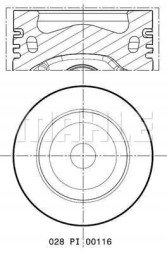 Mahle 028 PI 00116 000 Поршень двигуна 028 pi 00116 000 mahle audi a3