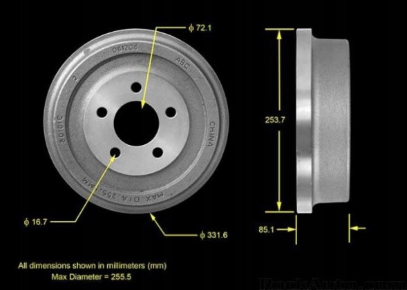 Pro Fusion PDR0741 ГАЛЬМІВНИЙ БАРАБАН JEEP LIBERTY 2002р