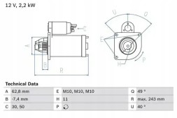 Bosch 0 986 023 380 Стартер 0 986 023 380 bosch форд c-max фокус