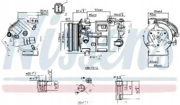 Nissens 890210 Компресор компресора кондиціонера 890210 nissens