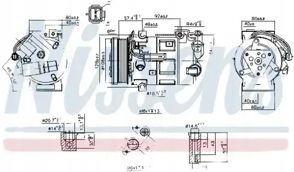 Nissens 890210 Компресор компресора кондиціонера 890210 nissens