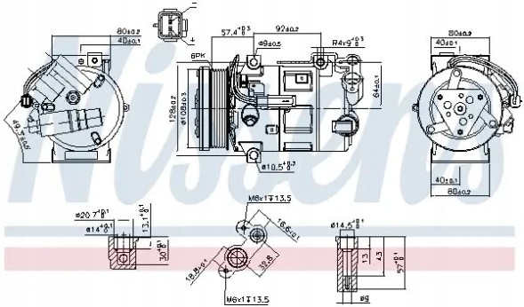 Nissens 890210 Компресор компресора кондиціонера 890210 nissens