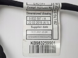 BMW OE 9832599 Електромонтаж переднього бампера BMW 6 GT G32