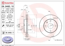 09 9483 11 BREMBO Диск гальмівний