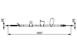 1987482627 BOSCH Трос гальма стоянки