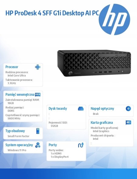 Китай WEW-SC-AB-RDHPDB3SILWD000 Комп'ютер HP ProDesk 400 G1 SFF i5-4570 512GB SSD 16GB RAM Windows 11 Pro