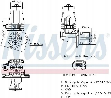Nissens 98377 Клапан егр agr 98377 nissens альфа romeo fiat