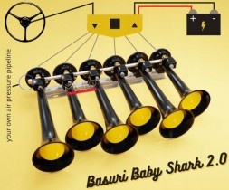 Китай 532 Пневматичні сигнали Basuri BABY SHARK 2.0 (19 мелодій) 24V