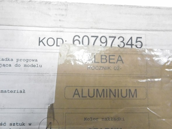 Fiat OE Накладки на пороги Fiat Albea 02 - OE 60797345