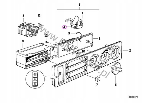 BMW OE 67328361479 Повітродувка з кімнатним датчиком. темп. BMW E34 E38 OE