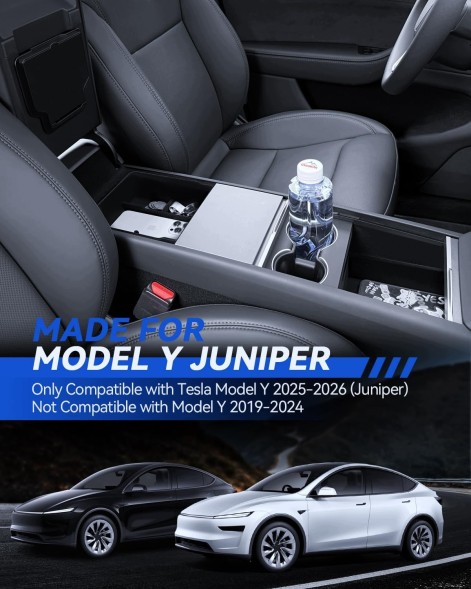 Китай HC25031805-EU Органайзер для консолі Tesla Model Y Juniper 2025, 4 аксесуари, тримач для напоїв