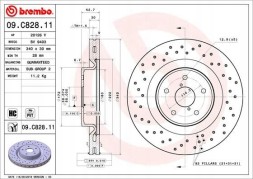Brembo 09.C828.11 Brembo 09.C828.11 гальмівний диск
