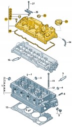 Skoda OE 04L103469Q Нова оригінальна кришка клапанів для audi/vw/skoda/seat 03l103469ae