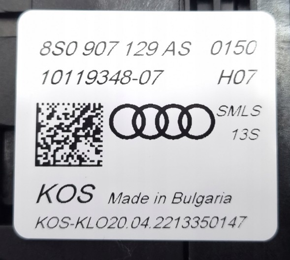 Audi OE 8S0907129AS TT Перемикачі комбіновані Audi TT 8S0907129AS