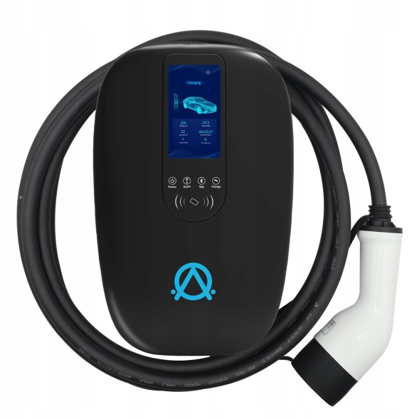 Aurora 122 Автомобільний зарядний пристрій ТИП2 WALLBOX 22кВт 32А 4,3" LCD WiFi BLUETOOTH RFID