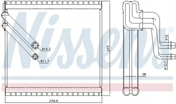 Nissens 92409 Випарник кондиціонера 92409 nissens audi