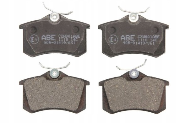 ABE C2W001ABE + C4C018ABE CITROEN C4 I Колодки + диски гальмівні задні abe CITROEN C4 I 1