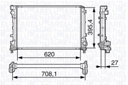 MAGNETI MARELLI 350213131700 Радіатор fiat 500 1.4 abarth bm1317 mma