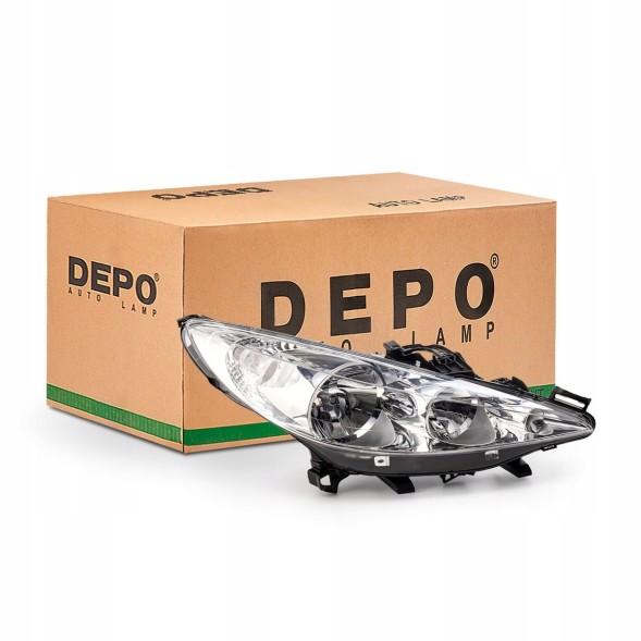 Depo 550-1141R-LD-EM Фара права abakus 550-1141r-ld-em підходить для peugeot 207 (wa, туалет)