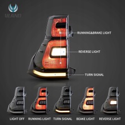 VLAND 818191-2 mhm Задні ліхтарі Vland Led Smoke Tuning Toyota Land Cruiser 150 fj150 2009-16