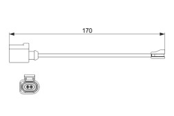 1987474512 BOSCH Датчик зносу колодок