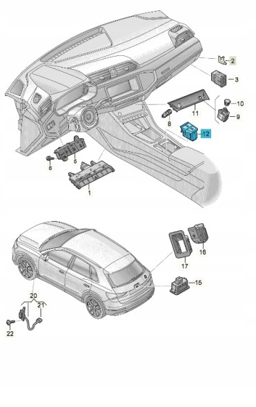 Audi OE НОВИЙ ОРИГІНАЛЬНИЙ AUDI 83A927225C ЕЛЕКТРОМЕХАНІЧНИЙ ПЕРЕМИКАЧ ГАЛЬМА