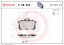 P68024 BREMBO Комплект гальмівних колодок з 4 шт дисків