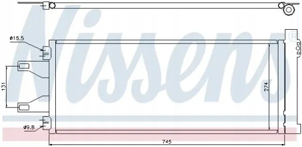 Nissens 94986 Осушувач кондиціонера радіатора охолоджувача