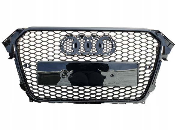 Китай ATRAPA GRILL ZDERZAKA PLASTER MIODU A4 B8,5 LIFT CZARNY POŁYSK Решітка радіатора Audi A4 B8,5 рестайлінг чорний глянець