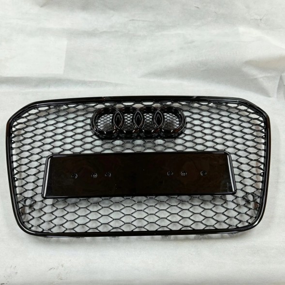 Китай AUDI A6 C7 GRIL ATRAPA CHŁODNICY PLASTER MIODU PRZE LCI 10-14 CZARNY POŁYSK Решітка радіатора Audi A6 C7 2010-2014 чорний глянець стільники