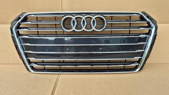 Audi OE GRILL ATRAPA CHŁODNICY AUDI A4 B9 8W0 PRZEDLIFT 2015-2019 CHROM POŁYSK ŚRODEK Решітка радіатора GRILL Audi A4 B9 8W0 8W 15-19 ХРОМ OE 8W0853651BR AB НОВА