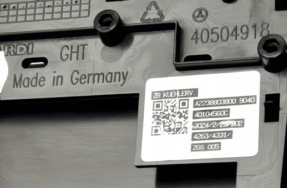 Mercedes-Benz OE A2238803800 9040 АТРАПА РЕШІТКИ РАДІАТОРА MERCEDES S-CLASS W223 V223 ОРИГІНАЛ A2238803800