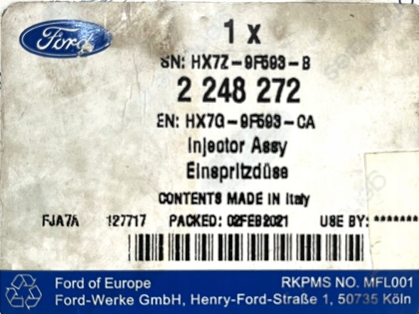 Ford OE Паливний інжектор FORD ESCAPE 20 2248272 HX7G-9F593-CA НОВИЙ OE