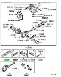 Mitsubishi OE MB185350 Комплект омивачів заднього диференціала OEM Mitsubishi Lancer EVO 4 5 6 7 8 9 10