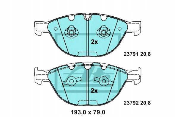 ATE 13.0470-7210.2 Передні гальмівні колодки bmw 5 04-10 535d/550i/x5 02