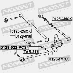 0129 022 PCS4 FEBEST Болт