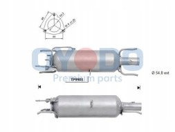 Oyodo 20N0020-OYO Oyodo 20n0020-oyo фільтр сажі / сажовий фільтр, вихлопна система