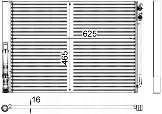 Mahle AC 567 000P Конденсатор, кондиціонер mahle змінного струму 567 000p