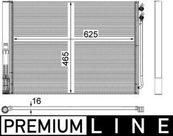 Mahle AC 567 000P Конденсатор, кондиціонер mahle змінного струму 567 000p
