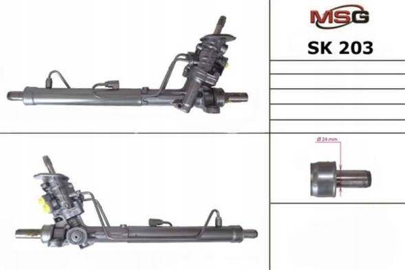 MSG SK203NEW Рульова рейка VW Polo 02-09 Skoda Fabia I 99-07