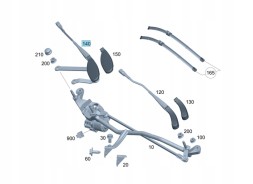Mercedes-Benz OE 2058203501 , 2058208301 , A2058203501 , A2058208301 , A 205 820 3501 , A 205 820 8301 , A 205 820 35 01 , A 205 820 83 01 Оригінальне плече склоочисника праве mercedes w205